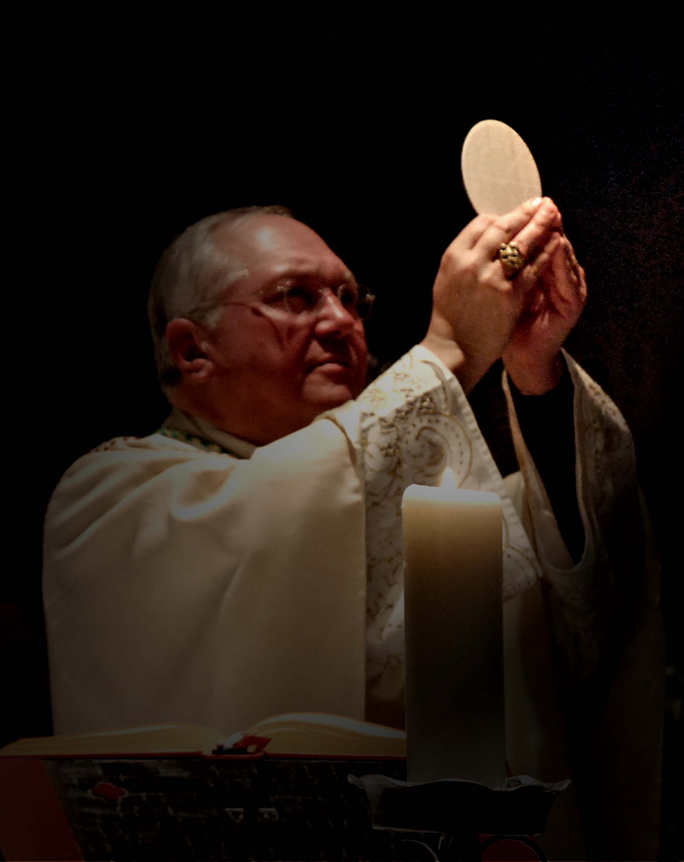 Sweet Sacrament, we Thee adore!